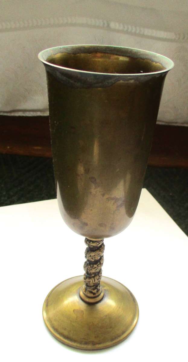 Vintage  Large Metal Goblet
