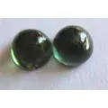 4.00 mm Round Cab. cut Green Tourmaline .62 ct. 2 pieces