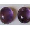 2.55 cts. Amethyst Oval cabochon cut  8.00 x 6.00mm/ 2 pieces