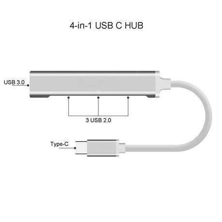 4 Port Type-C To USB Adapter Hub - 6 PACK