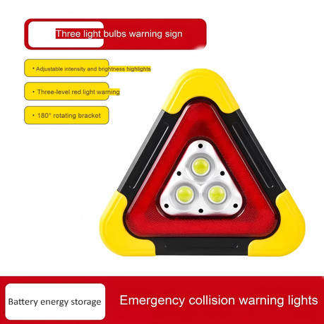 LED Car Warning Triangle Light Roadside Emergency Breakdown Safety Beacon