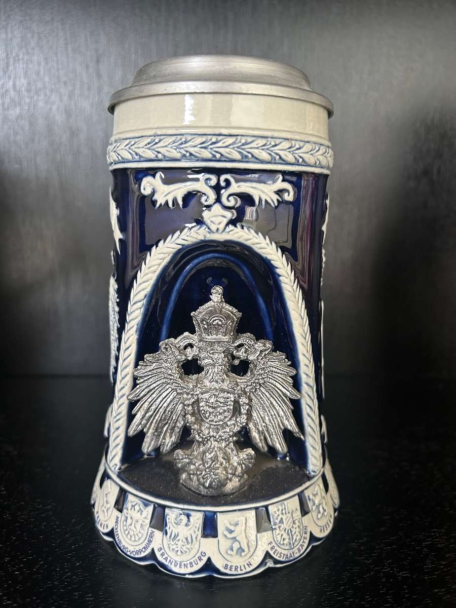 Iconic German Beer Stein with German Coat of Arms