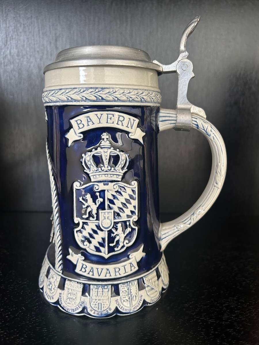 Iconic German Beer Stein with German Coat of Arms