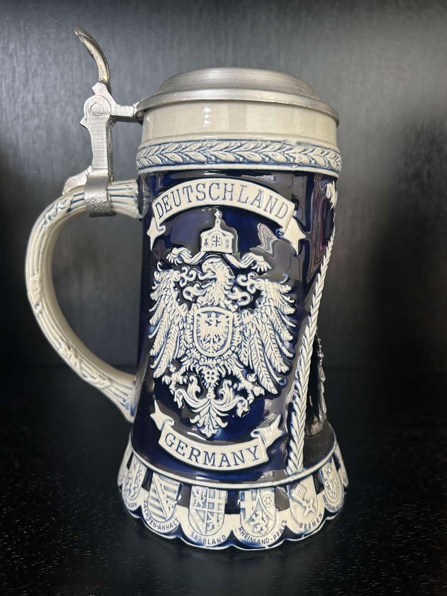 Iconic German Beer Stein with German Coat of Arms