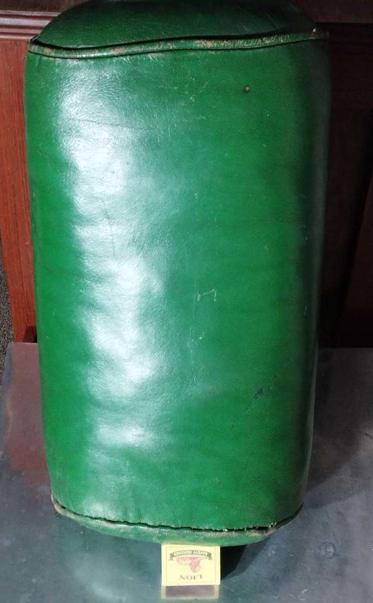 Old railway coach genuine leather cushion