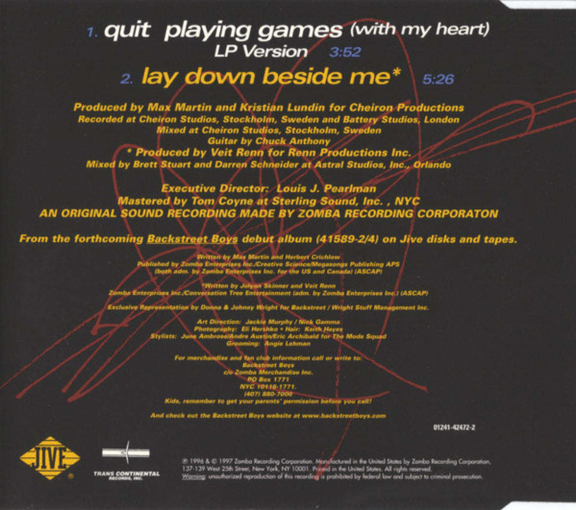 Backstreet Boys  Quit Playing Games (With My Heart)