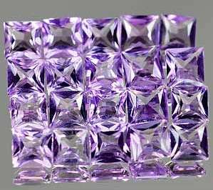 4mm square AMETHYST - sold individually