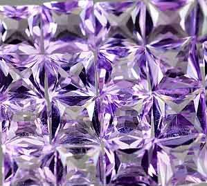 4mm square AMETHYST - sold individually