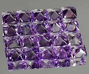 4mm square AMETHYST - sold individually