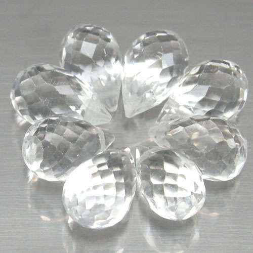 13.10ctw WHITE TOPAZ drilled briolettes - sold individually