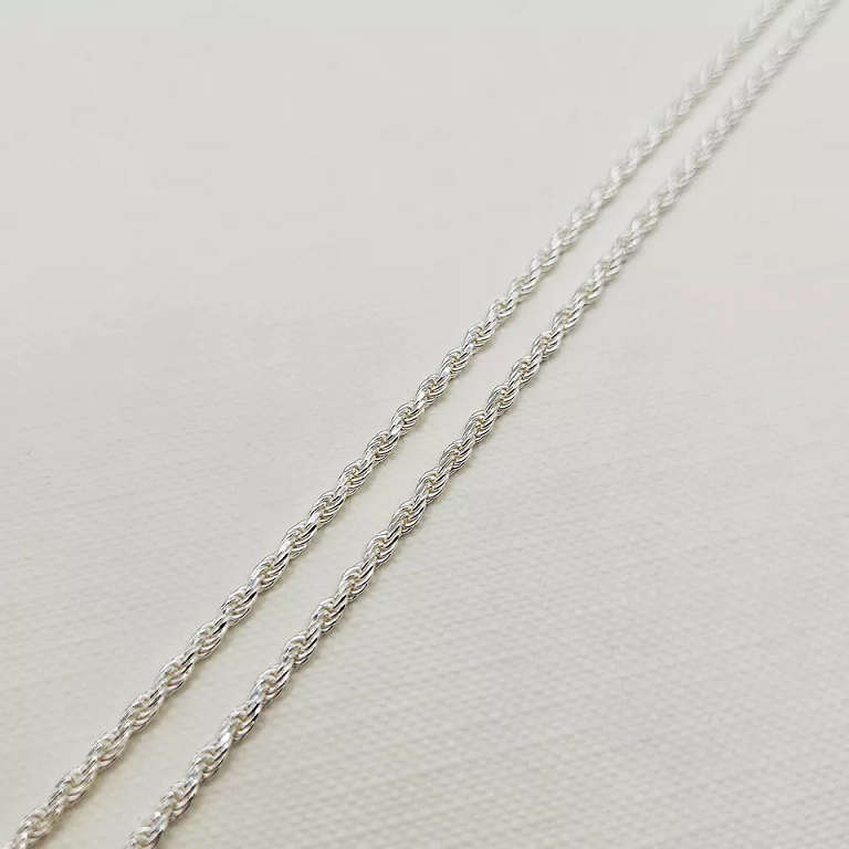 50cm Sterling Silver FINE ROPE neckchain (1.5mm)