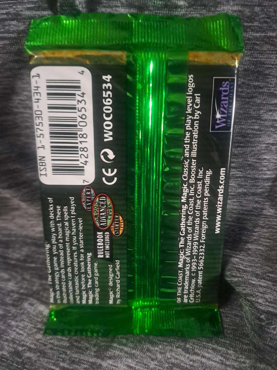 Sealed Magic The Gathering Classic Sixth Edition Booster Pack