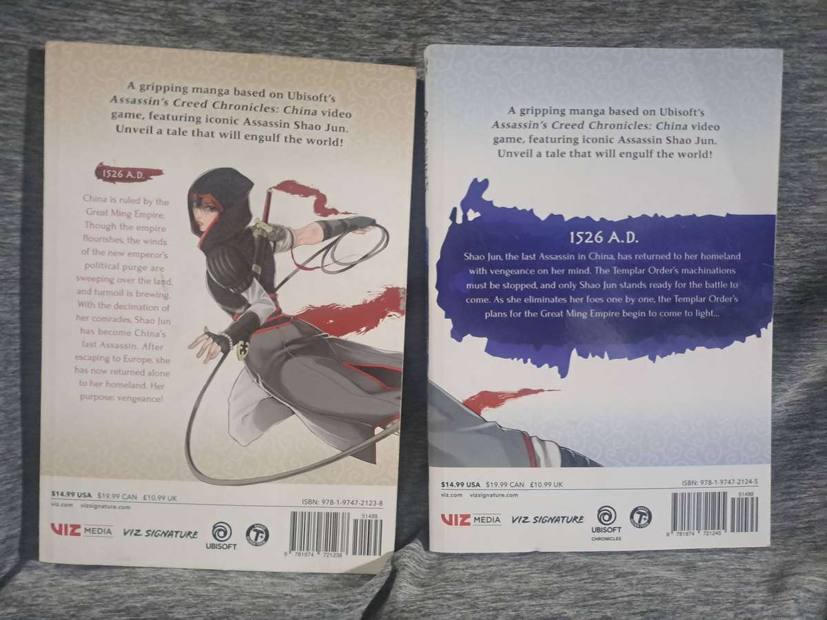 Assassin's Creed Blade Of Shao Jun Vol.1 and Vol.2 [ISBN 9781974721245][ISBN 9781974721238](Viz Medi