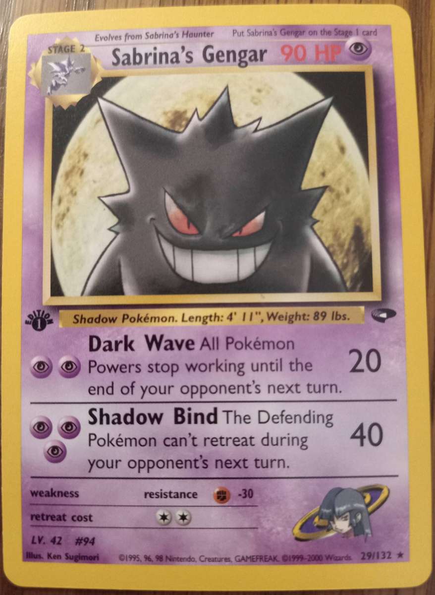 Pokemon - Sabrina's Gengar - Gym Challenge - 29/132 (Non-Holo)
