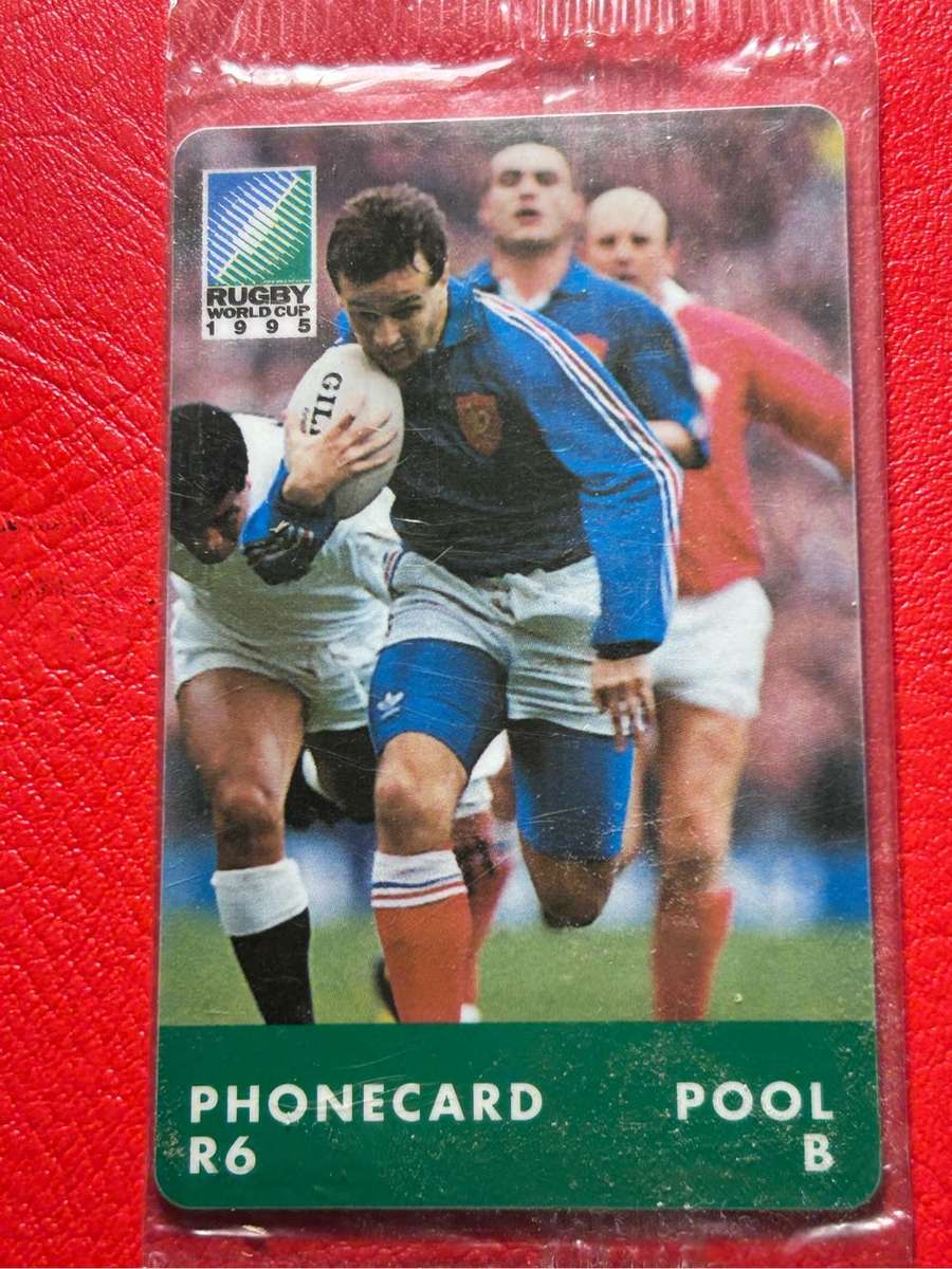 Vintage 1995 World Cup Rugby  pool phonecards (4) sealed  Chester Williams