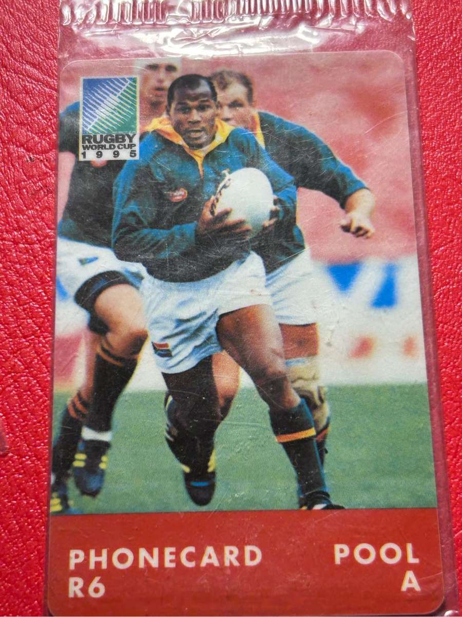 Vintage 1995 World Cup Rugby  pool phonecards (4) sealed  Chester Williams