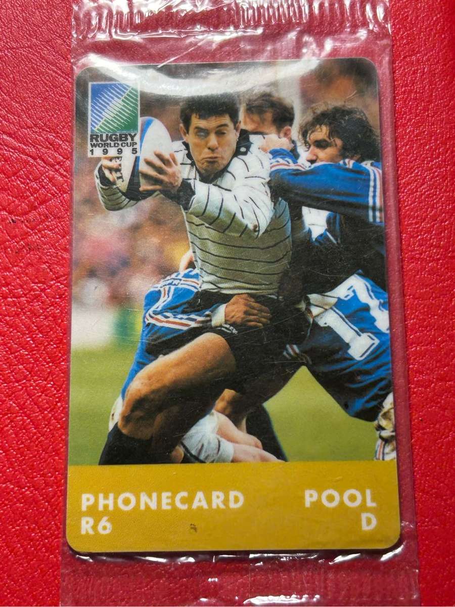 Vintage 1995 World Cup Rugby  pool phonecards (4) sealed  Chester Williams