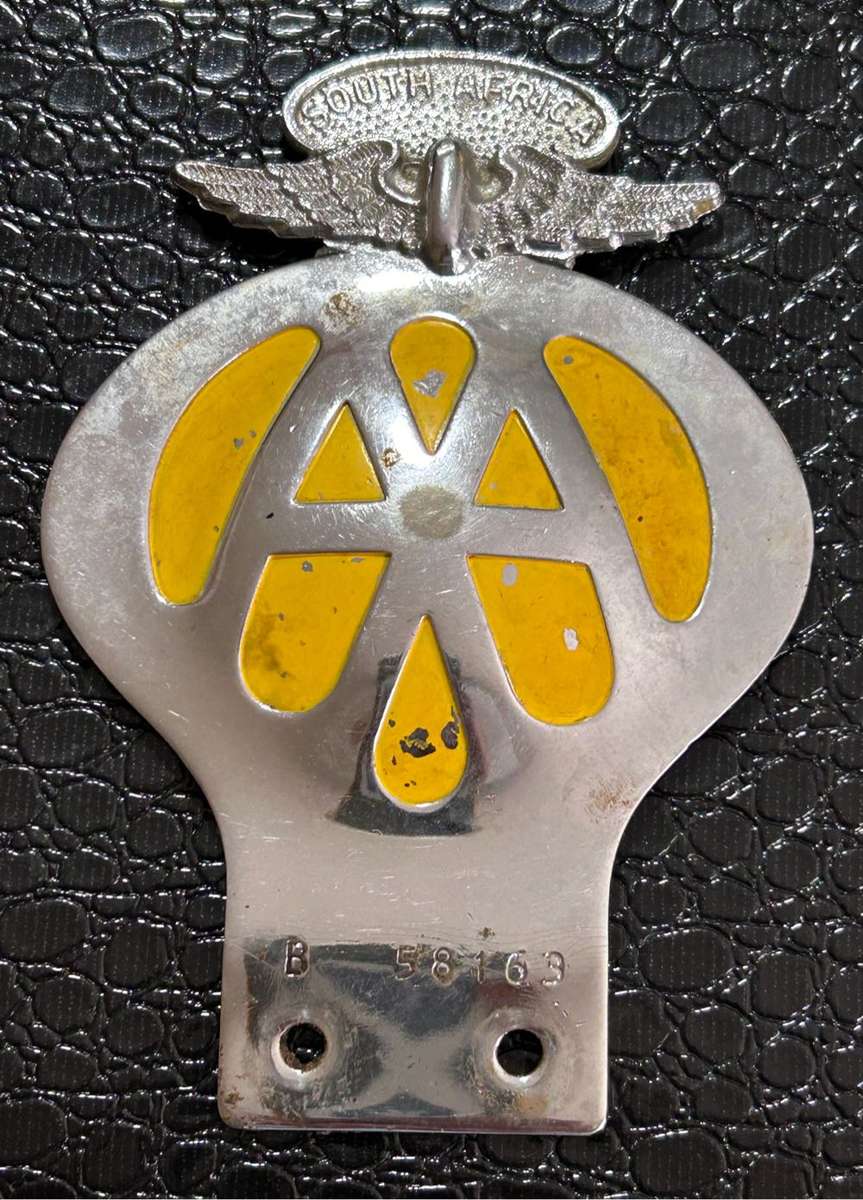 1950's Vintage Suid-Afrika South Africa African AA Automobile Association Car Badge B58163