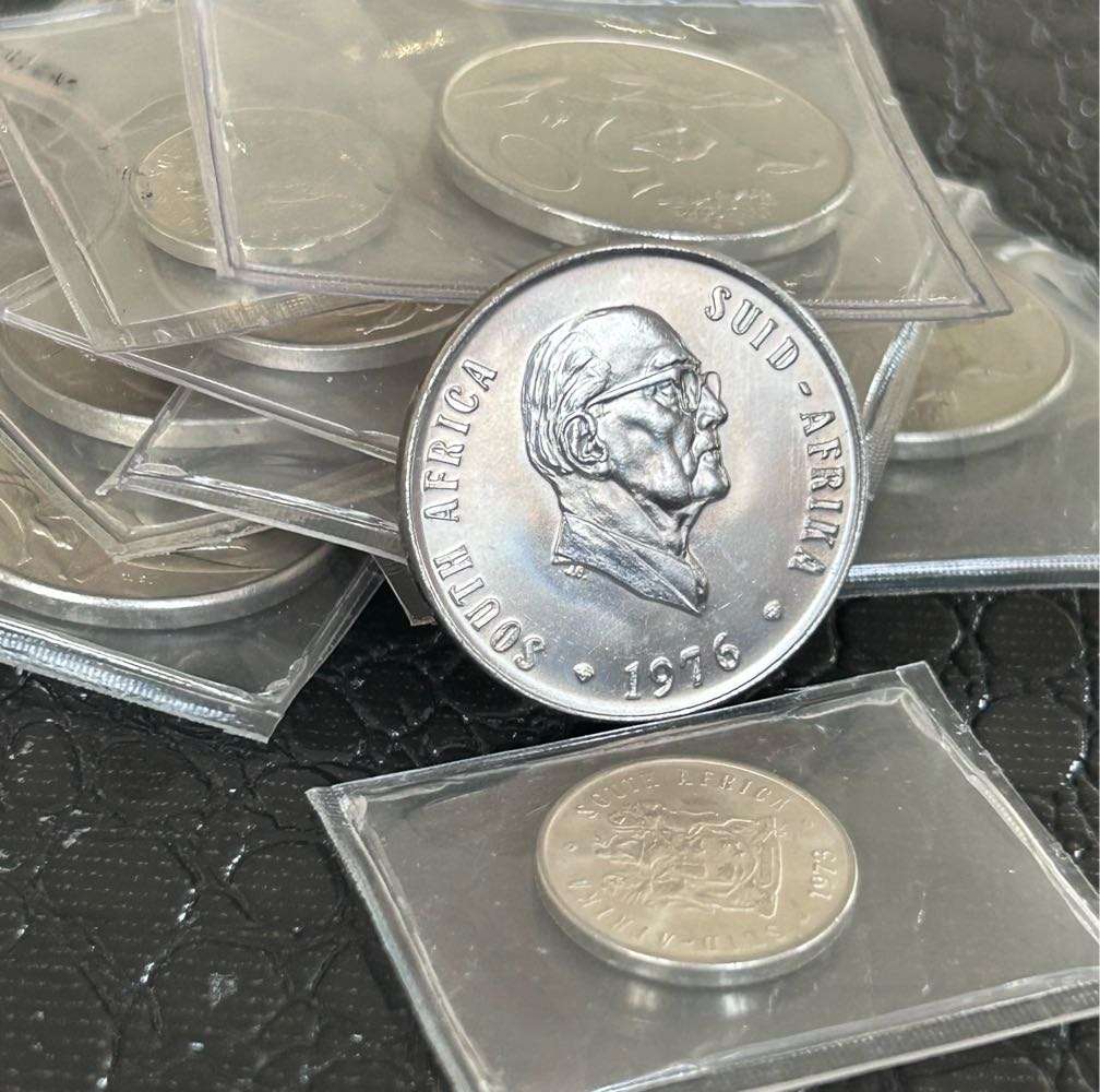 15 MIX UNCIRCULATE NICKEL  SA COINS 1976,1975,1973,1972,1970- See Photos