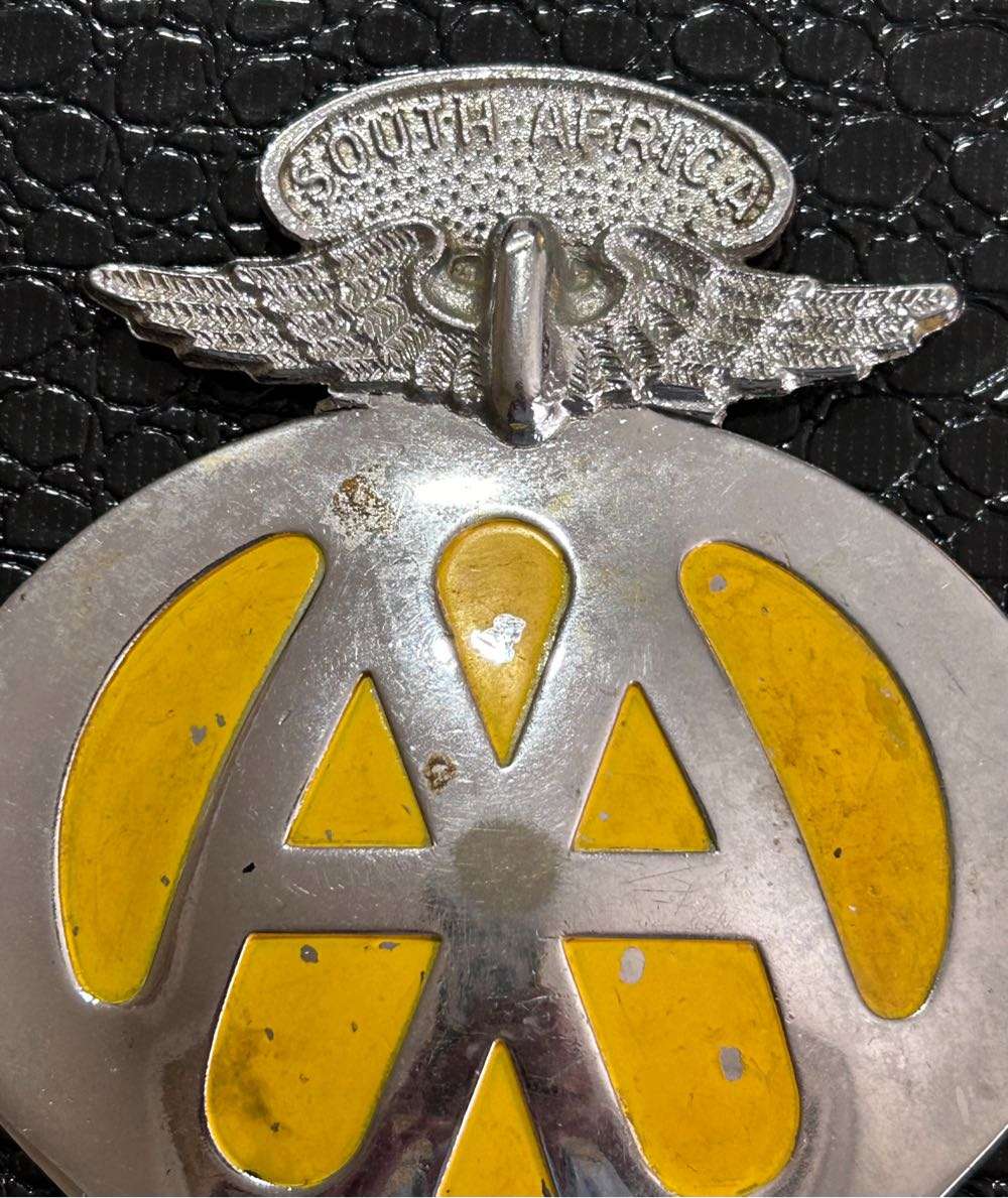 1950's Vintage Suid-Afrika South Africa African AA Automobile Association Car Badge B58163