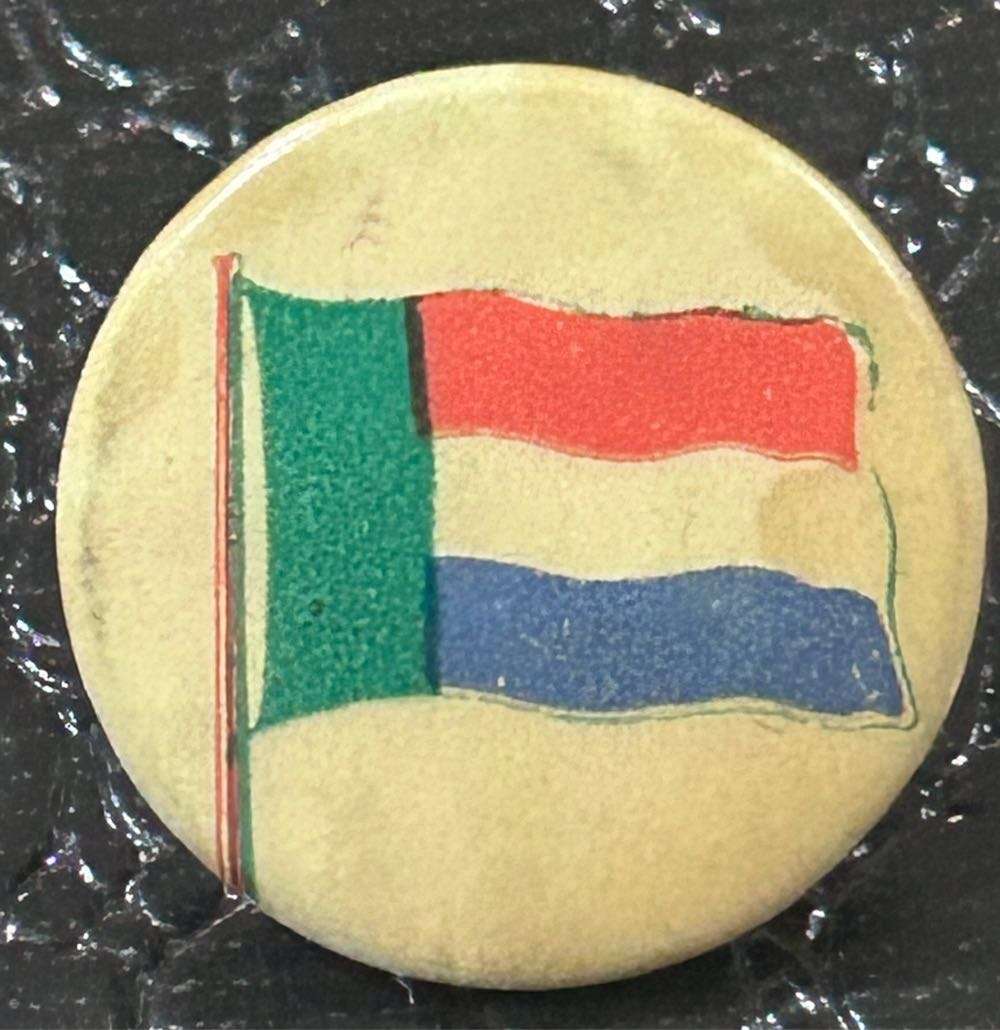 ZAR Vierkleur Flag Badge J.J. Fouche  Volksrust Original
