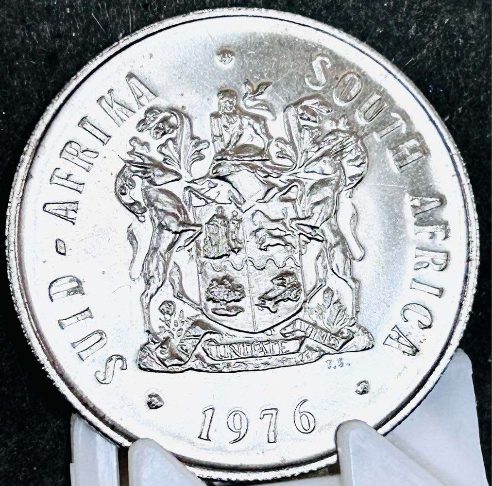 1976 SA Silver R1 Fully Uncirculated Coat of Arms _Mintage 20 000