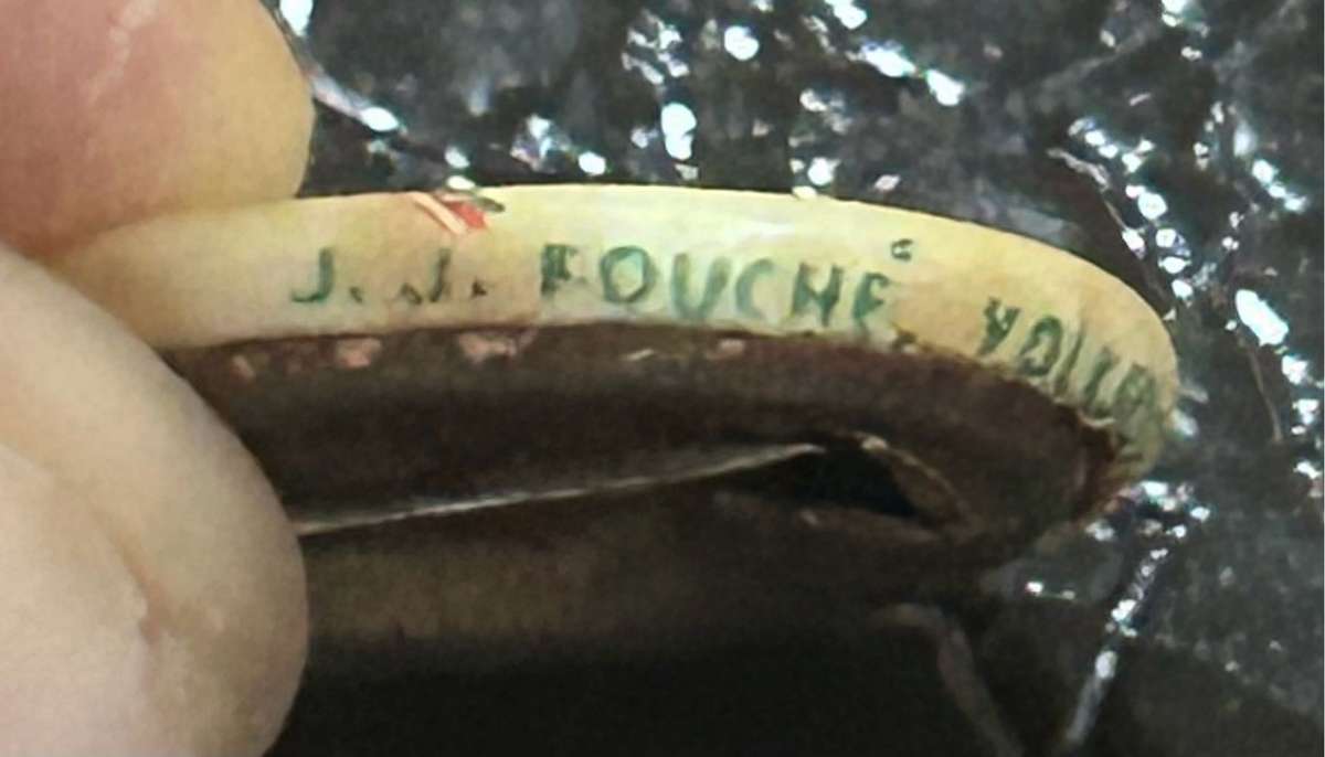 ZAR Vierkleur Flag Badge J.J. Fouche  Volksrust Original