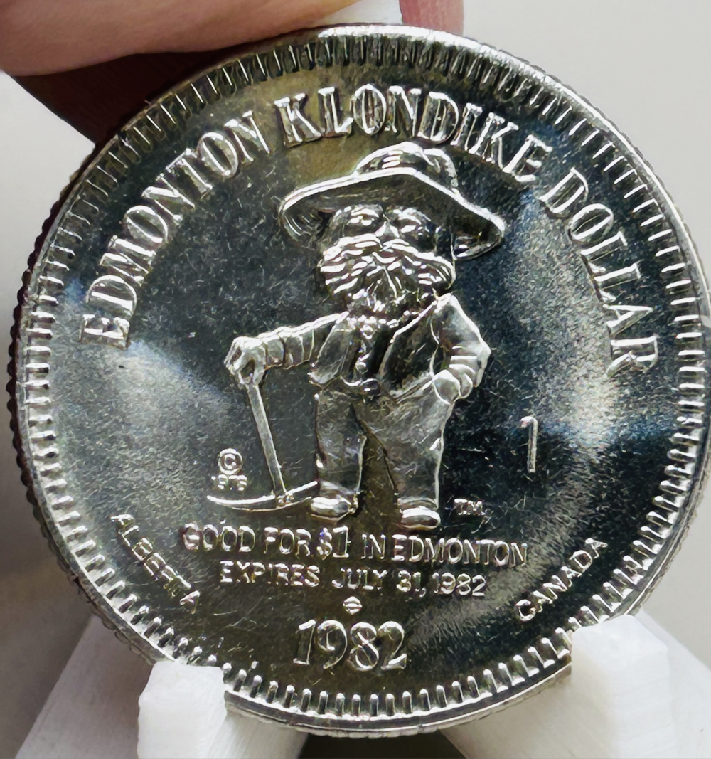 1982 Edmonton's pioneer--George Kirkpatrick Klondike trade Dollar token