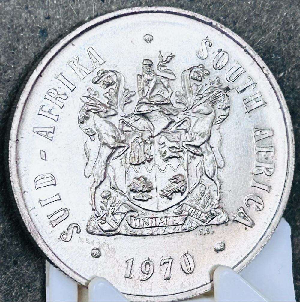 1970 SA Silver R1 Fully Uncirculated Coat of Arms _Mintage 20 000