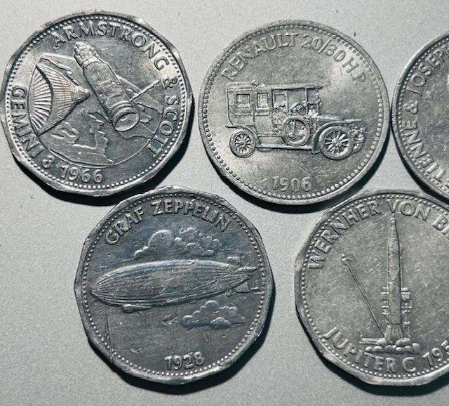 FOUR SHELL TOKENS - SCARES EDWARDIAN TOKEN INCLUDED HIGHLY SOUGHT AFTER