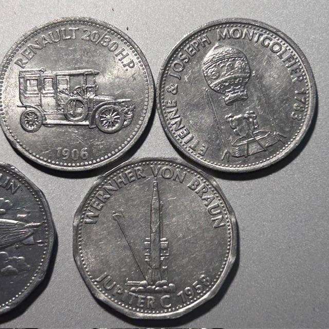 FOUR SHELL TOKENS - SCARES EDWARDIAN TOKEN INCLUDED HIGHLY SOUGHT AFTER