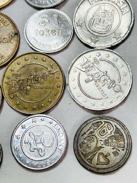 CASINO MIX LOT OF (12) TOKENS FROM ALL OVER THE WORLD