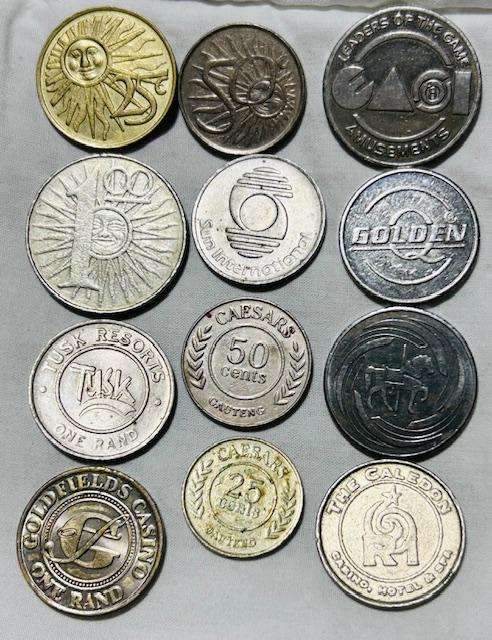 Vintage Casino tokens (12)- opening of Sun City ext.