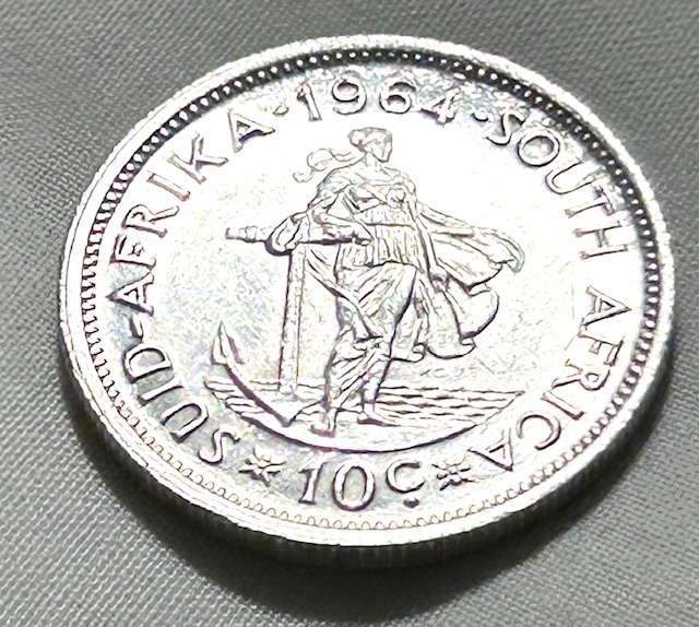 1964 SILVER 10 CENT UNCIRCULATED - LAST COIN IN THE UNION SERIES YEARS