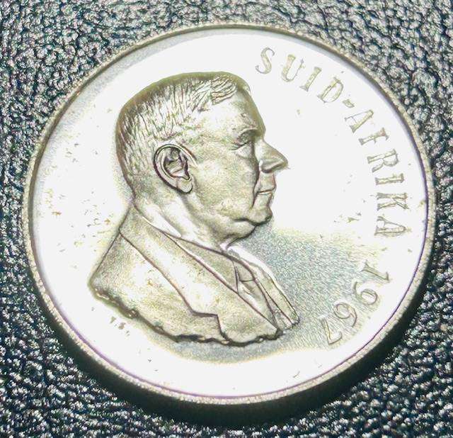 1967 PROOF R1 AFRIKAANS COIN SPOTLESS GRADE QUALITY