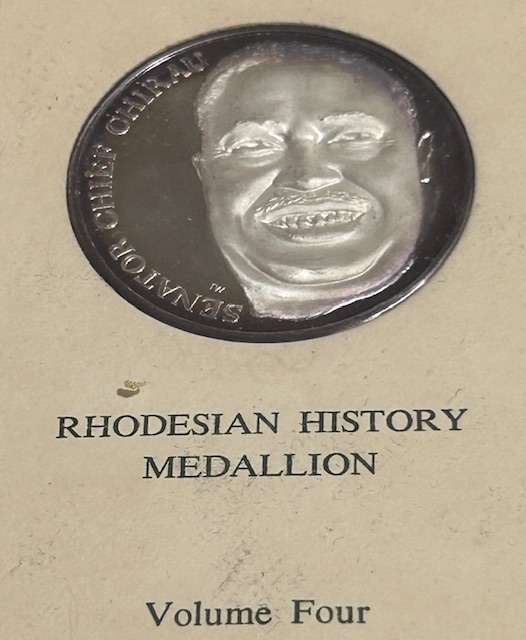 RHODESIA HISTORY MEDALLION VOL. 4 (42 GRAMS PURE 99.9 SILVER) IN ORIGINAL HOLDER SEALED