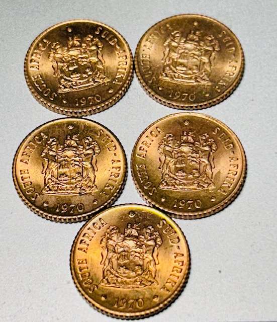 1970 HALF CENTS PERFECT UNCIRCULATED S.A COLLECTABLE GRADING QUALITY COINS