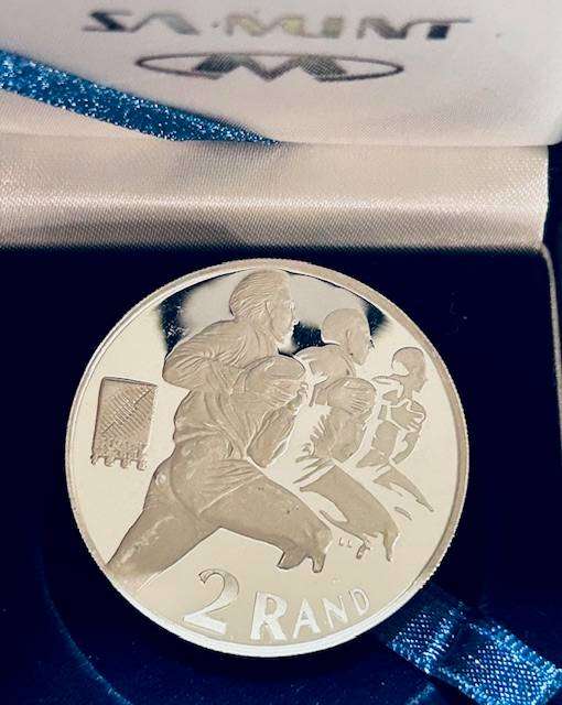 1995 WORLD RUGBY R2 COIN SILVER 1 OZ 92,5 SILVER