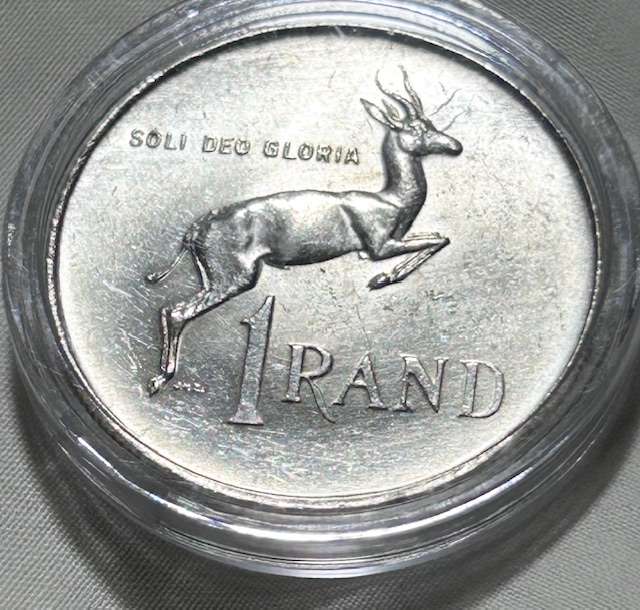1966 ONE RAND AFRIKAANS - UNCIRCULATED - IN CAPTULE
