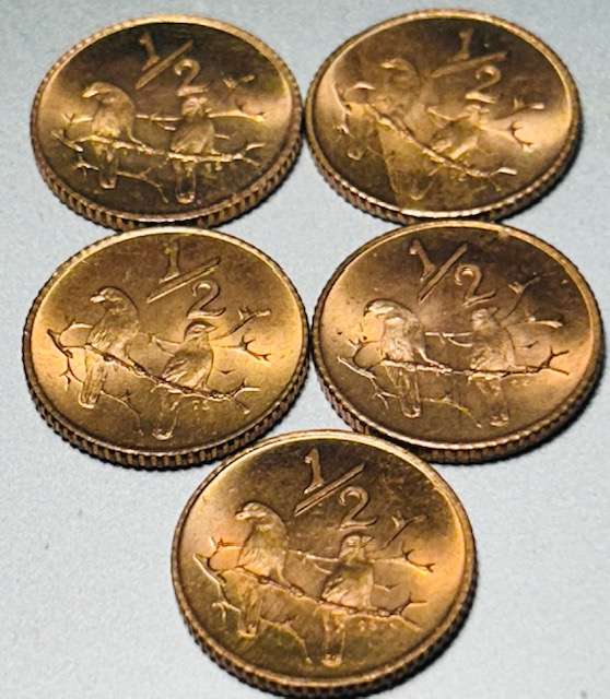 1970 HALF CENTS PERFECT UNCIRCULATED S.A COLLECTABLE GRADING QUALITY COINS