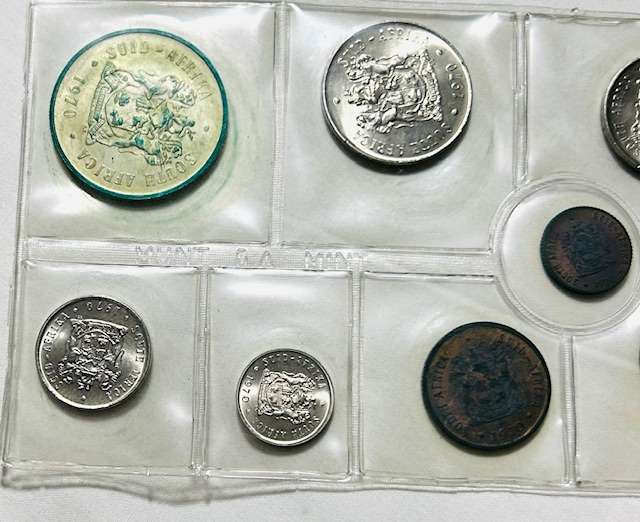 1970 (R1-1/2c) SILVER ONE RAND (R1) MINT PACK SOUTH AFRICA UNCIRCULATED AS FROM MINT