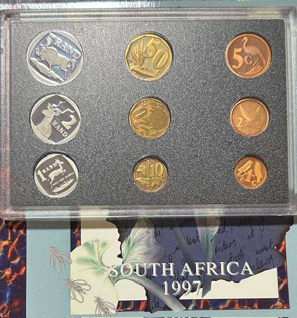 1997 BRILLIANT PROOF SET IN ORIGINAL COIN BOX AS FROM MINT