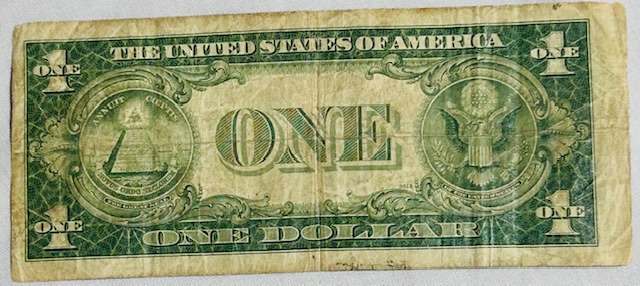 1935 A SERIES SCARES AND HIGHLY COLLECTABLE BLUE SEAL AMERICAN ONE DOLLAR
