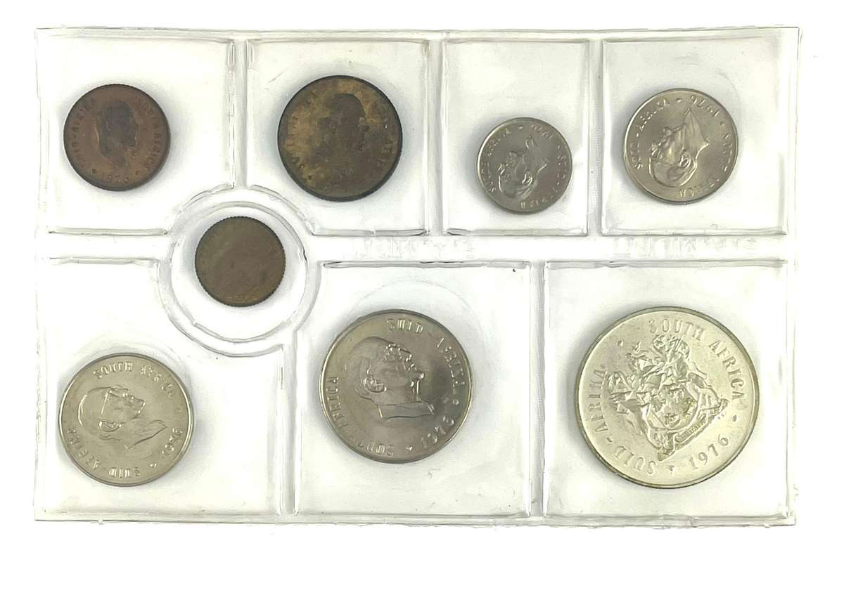 1976 South Africa (UNC) Uncirculated Mint Pack Set (Silver R1)* **Mintage ONLY 20,000**