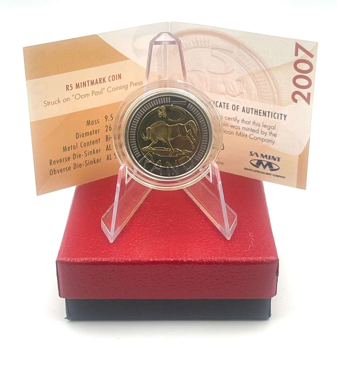 2007 Oom Paul Mintmark R5 *** Mintage ONLY 2354 *** With Certificate in original box