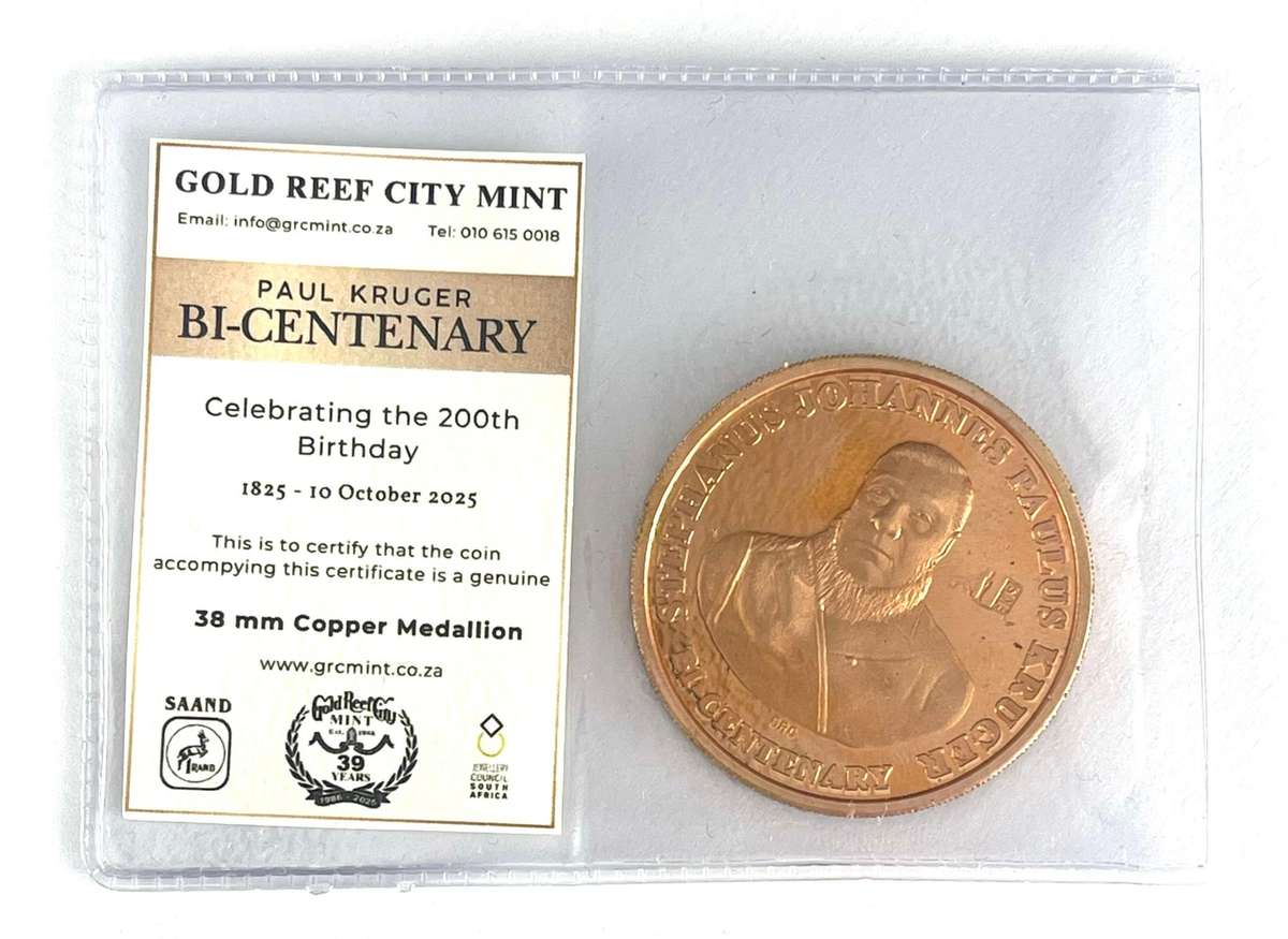200th Birthday of Paul Kruger Copper Medallion (GNS Dinner Stamp) *** Scare***