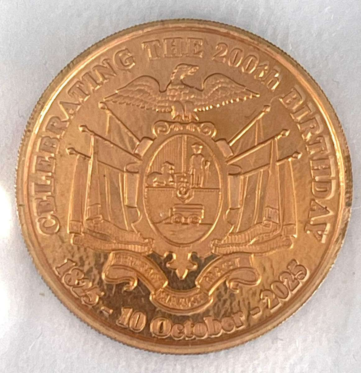 200th Birthday of Paul Kruger Copper Medallion (GNS Dinner Stamp) *** Scare***