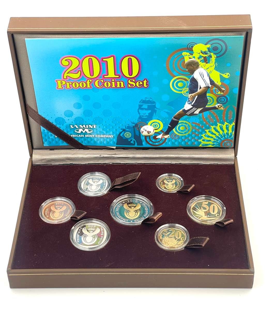 2010 South Africa Proof Coin Set in original mint box **Mintage ONLY 1449**