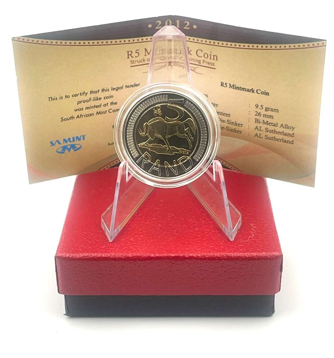2012 Oom Paul Mintmark R5 Mintage only 1740 with Certificate in original box