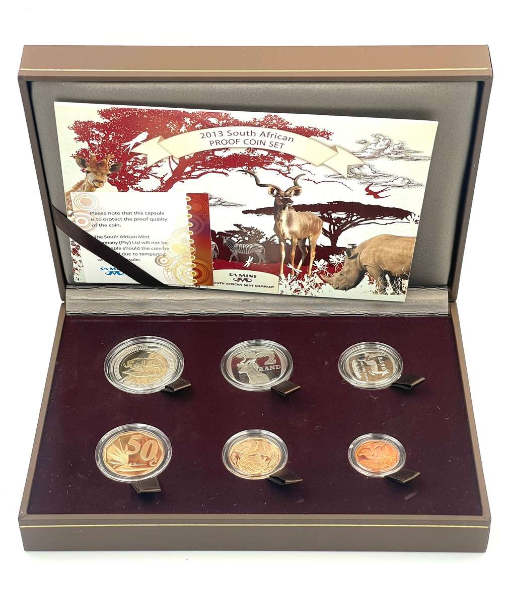 2013 South Africa Proof Coin Set in original mint box **Mintage ONLY 932**